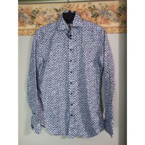 Blake Mill Small Blue Button Down Casual Business Date Dance Going Out Shirt